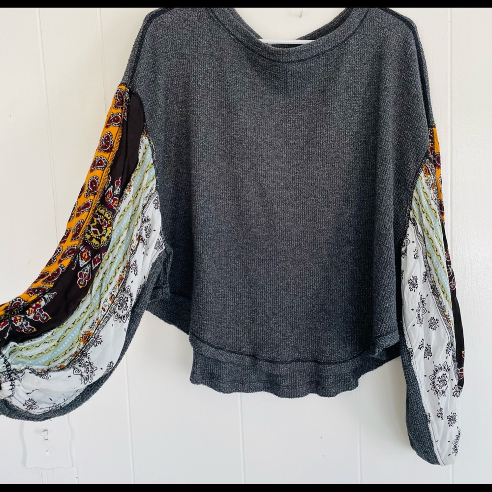 We the Free People Blossom Thermal top black combo